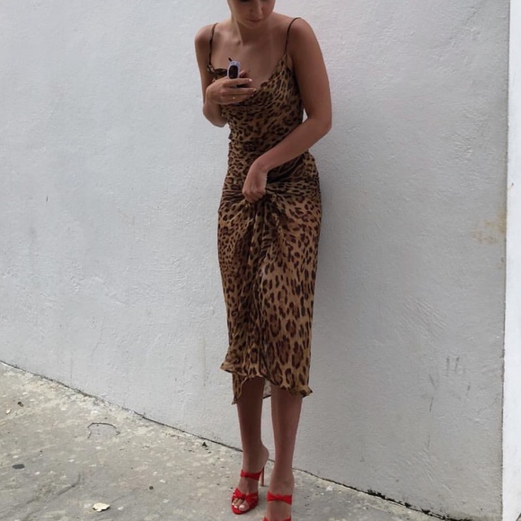 rat and boa leopard dress